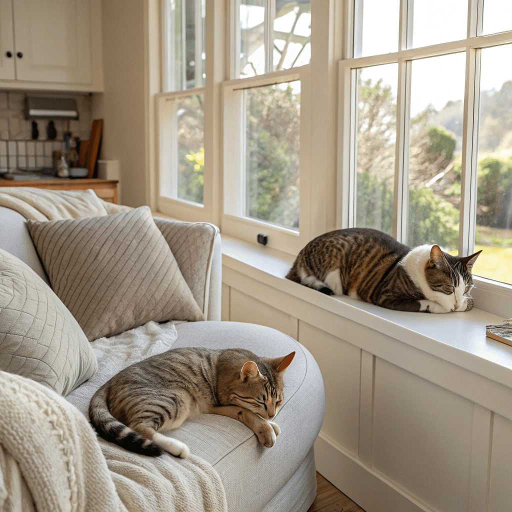 el espacio personal de los gatos es muy importante para una convivencia y vínculo felino